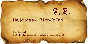 Hajducsek Richárd névjegykártya